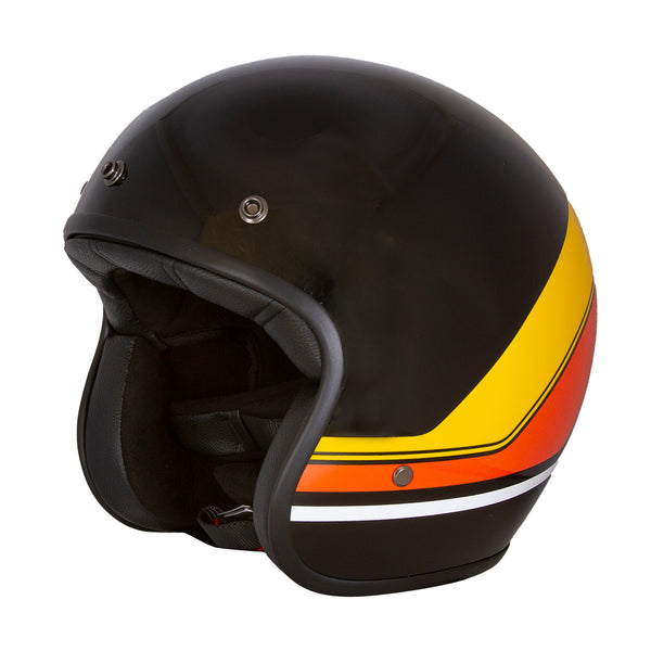 black motorcycle helmet with yellow stripe Blackbird Jet The Forgotten Lure That and enhanced strength with pencil Color:Solid Red