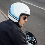 Load image into Gallery viewer, Blackbird Jet Helmet - Aero White Stripe
