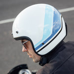 Load image into Gallery viewer, Blackbird Jet Helmet - Aero White Stripe
