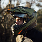 Load image into Gallery viewer, Torres Adventure Full Face Helmet - Block Matt Green

