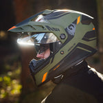 Load image into Gallery viewer, Torres Adventure Full Face Helmet - Block Matt Green

