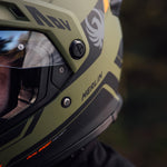 Load image into Gallery viewer, Torres Adventure Full Face Helmet - Block Matt Green
