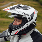 Load image into Gallery viewer, Torres Adventure Full Face Helmet - Block White Red
