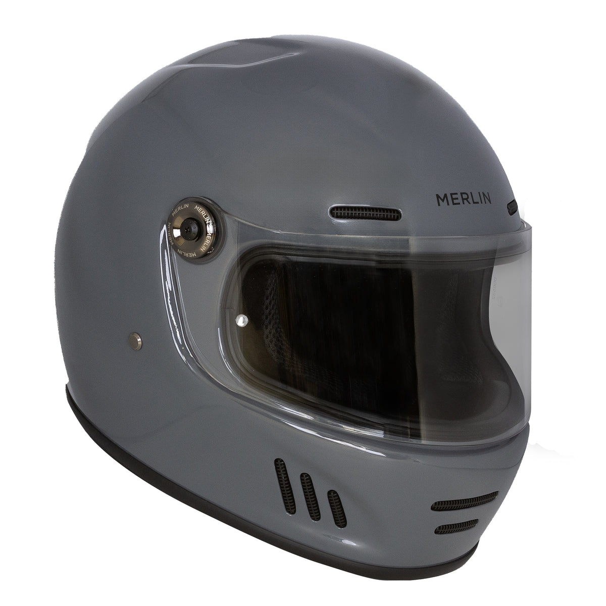 Revival Vintage Full Face Helmet - Nardo Grey – Merlin Motorcycle Clothing