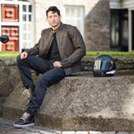 Load image into Gallery viewer, Revival Vintage Full Face Helmet - Flash Matt Black
