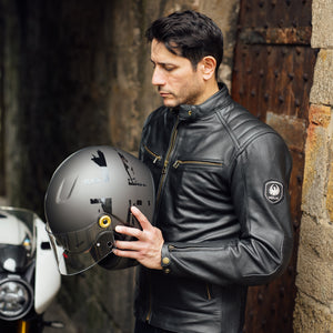 Revival Vintage Full Face Helmet - Union Grey