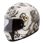 Load image into Gallery viewer, Revival Vintage Full Face Helmet - Versus Off White
