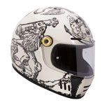 Load image into Gallery viewer, Revival Vintage Full Face Helmet - Versus Off White
