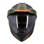 Load image into Gallery viewer, Torres Adventure Full Face Helmet - Block Matt Green

