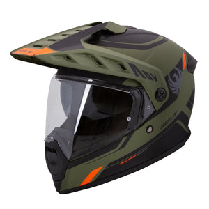 Torres Adventure Full Face Helmet - Block Matt Green