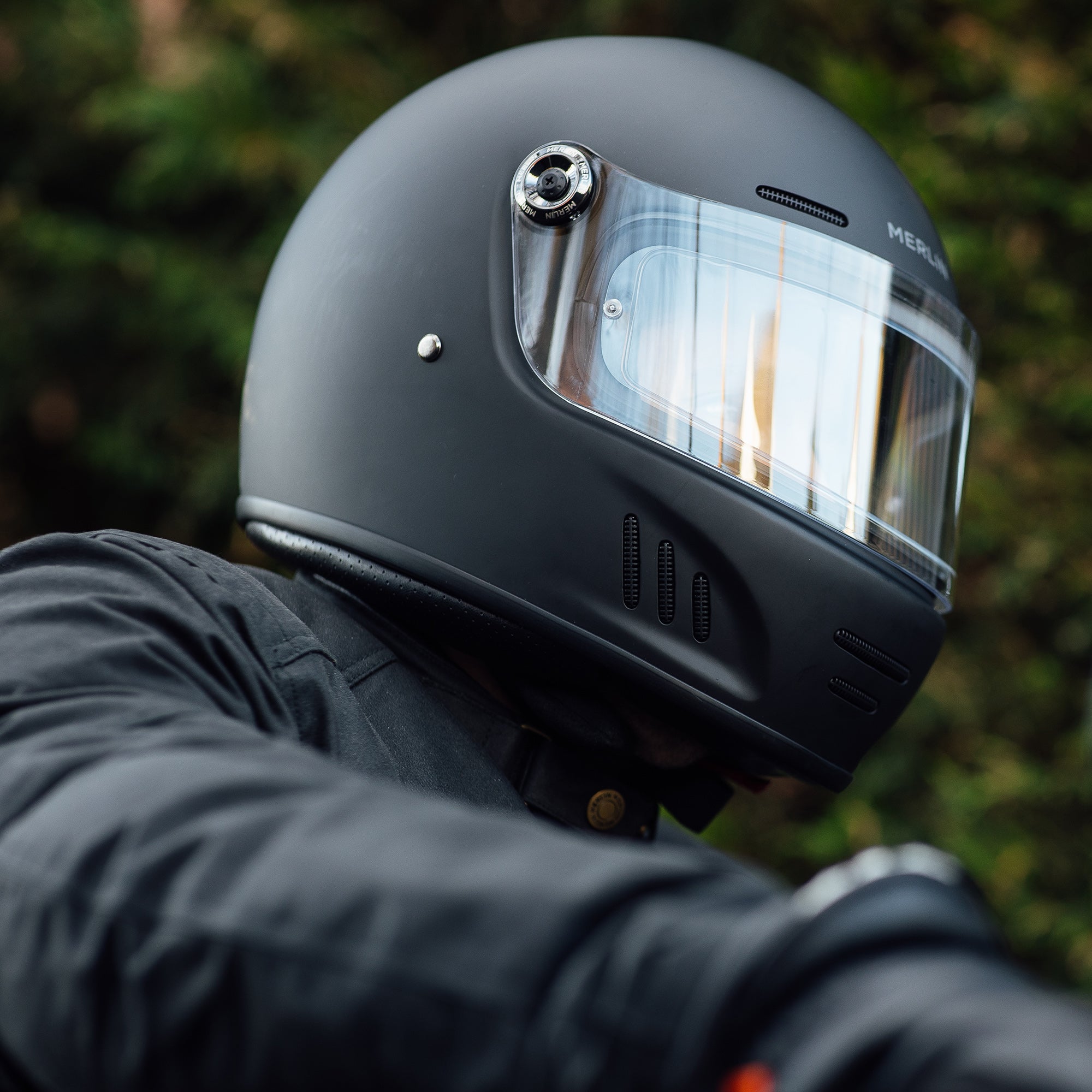 Revival Vintage Full Face Helmet - Matt Black