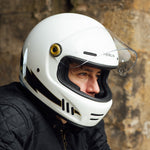 Load image into Gallery viewer, Revival Vintage Full Face Helmet - Flash Optic White
