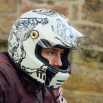 Load image into Gallery viewer, Revival Vintage Full Face Helmet - Versus Off White
