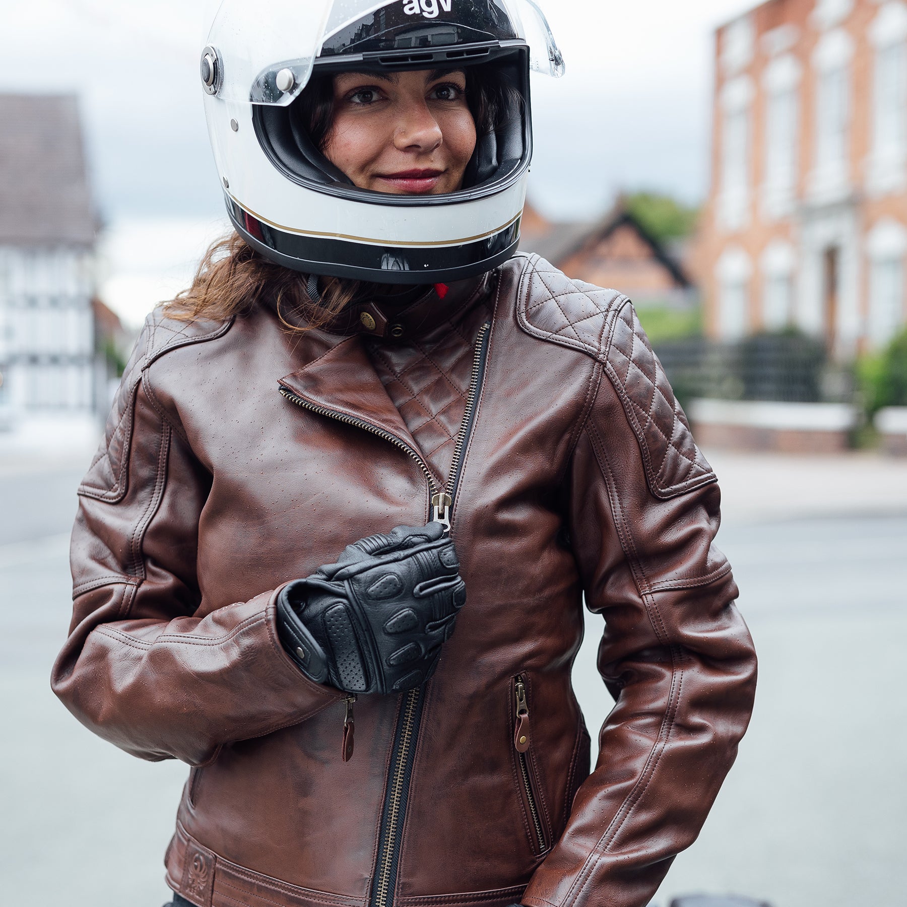 Bristol D3O® Ladies Leather Jacket