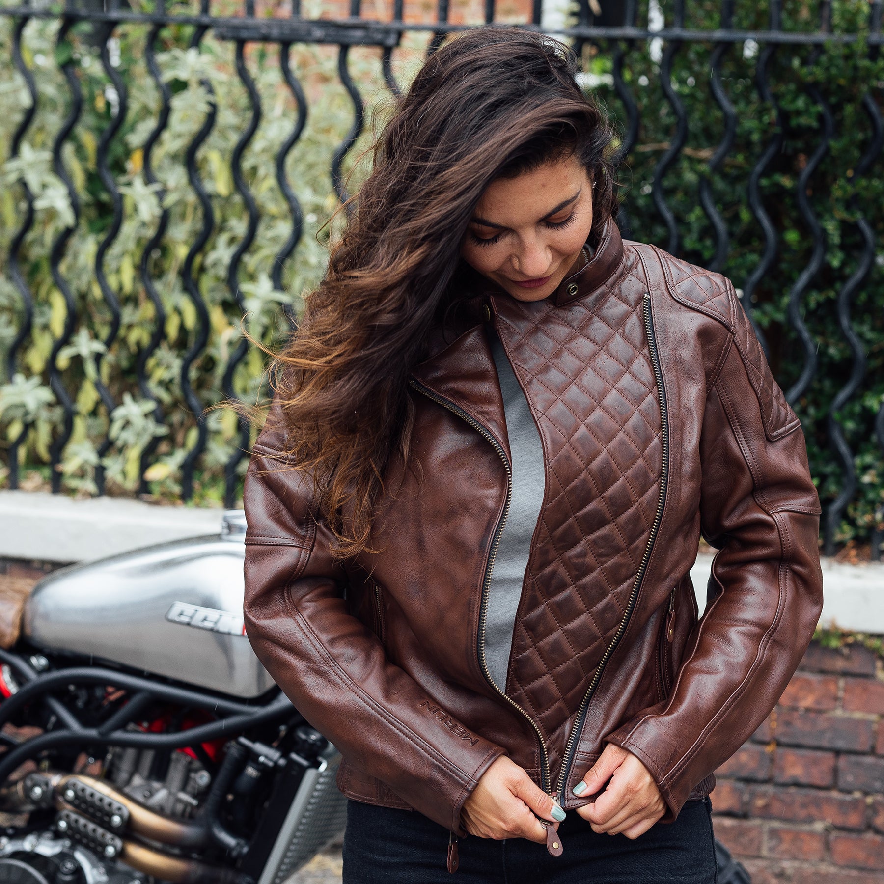 Bristol D3O® Ladies Leather Jacket