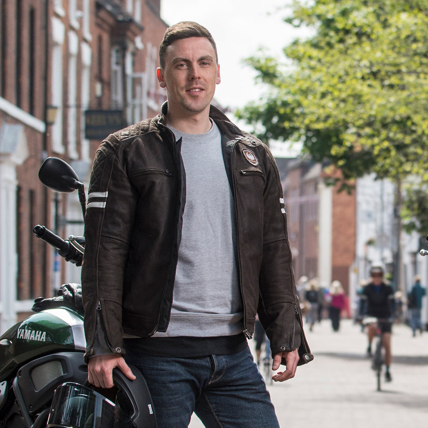 Hixon Leather Jacket-leather-Merlin-Brown-38-Merlin Bike Gear