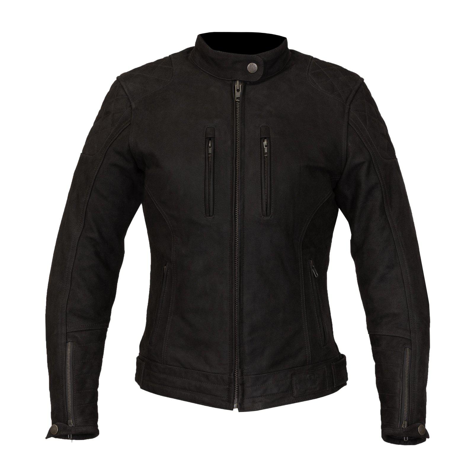 Mia Ladies Leather Jacket-leather-Merlin-Black-8-Merlin Bike Gear