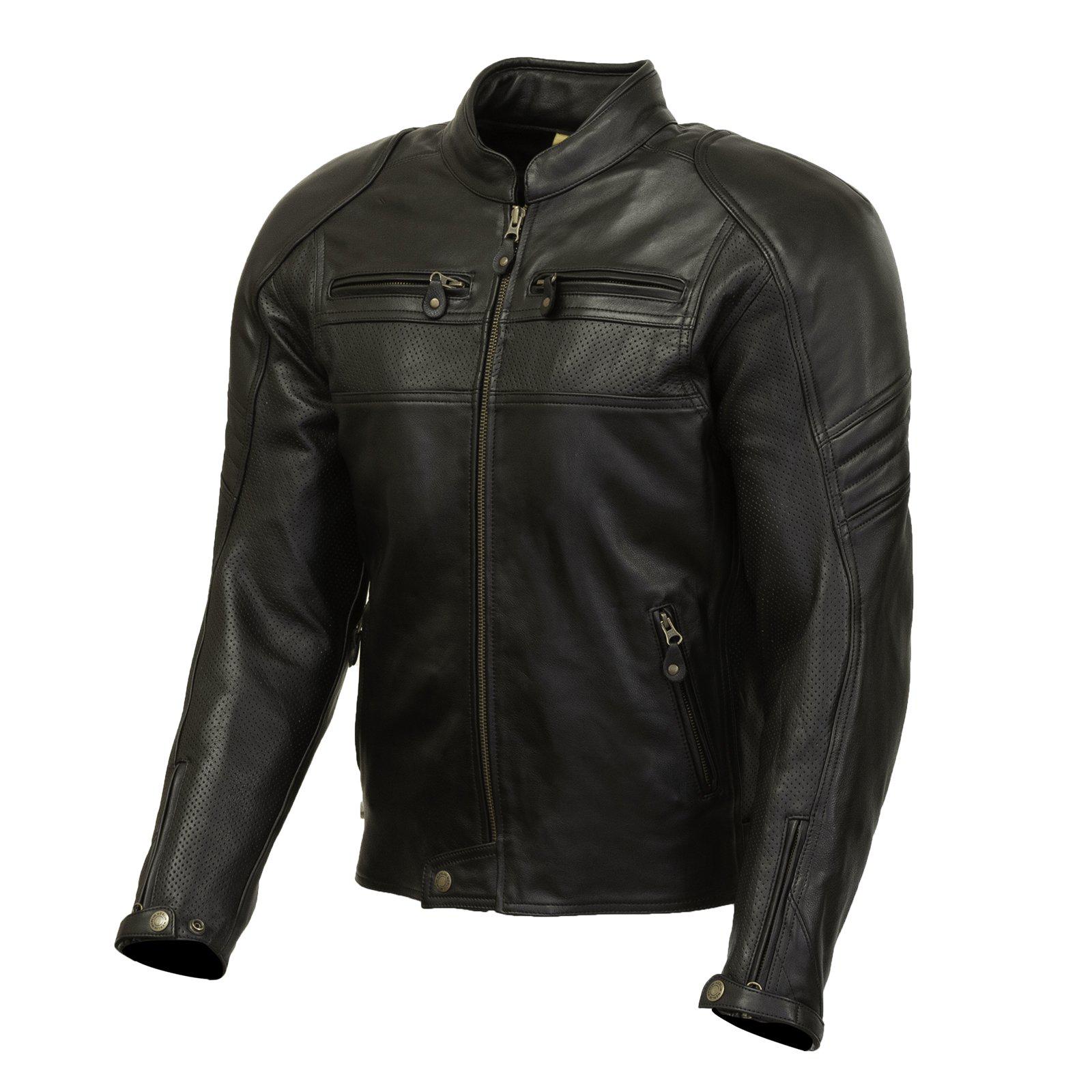 Odell Leather Jacket-leather-Merlin-Black-38-Merlin Bike Gear